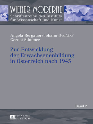 cover image of Zur Entwicklung der Erwachsenenbildung in Oesterreich nach 1945